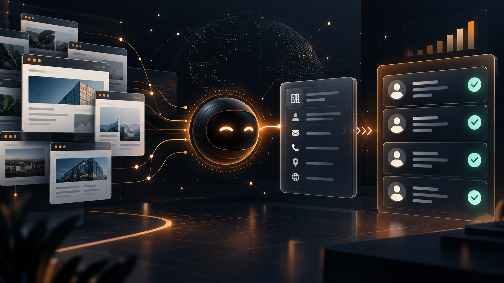 Expanded view of Chase AI lead discovery workflow